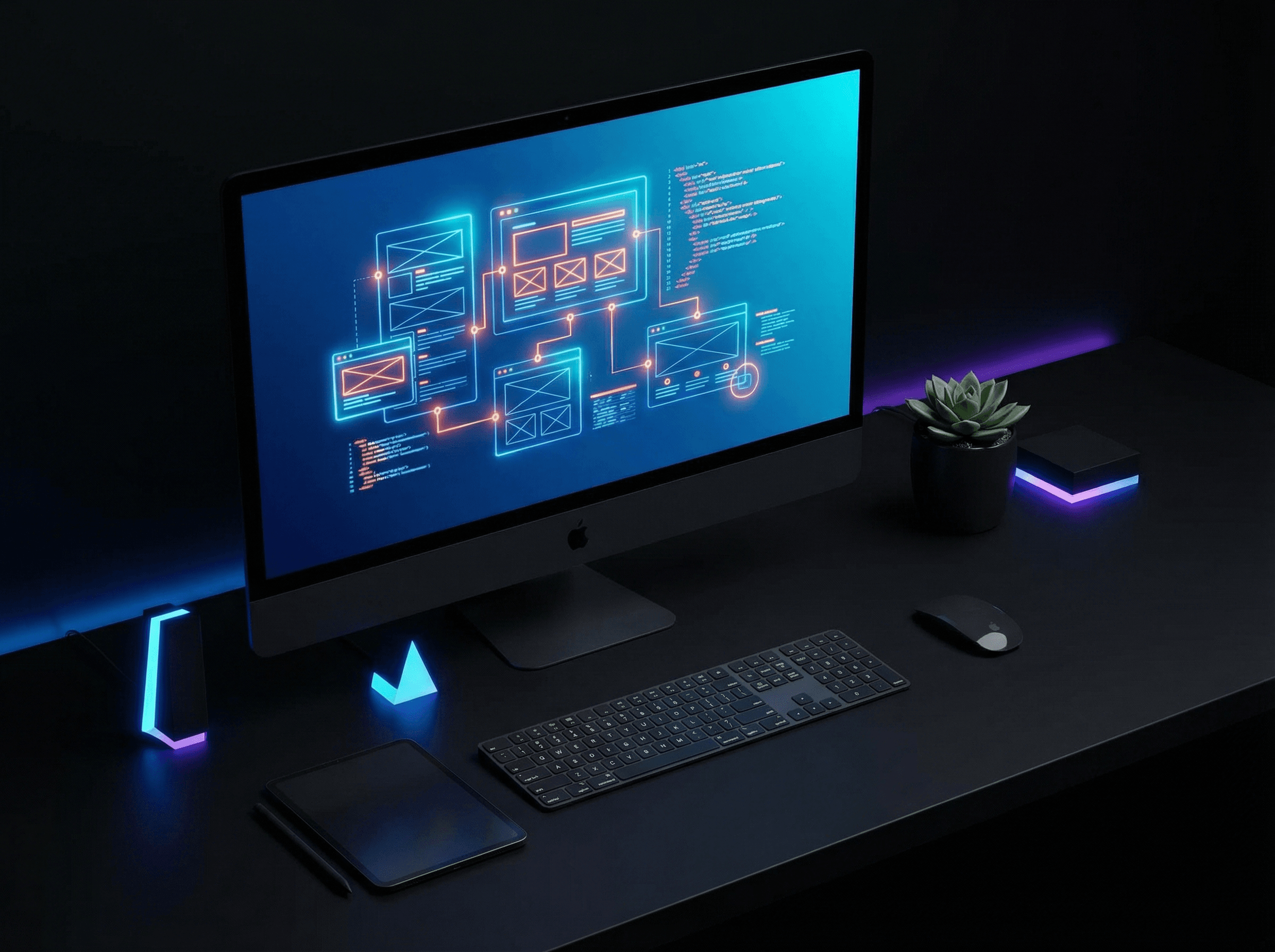 Responsives Webdesign auf Desktop, Tablet und Smartphone